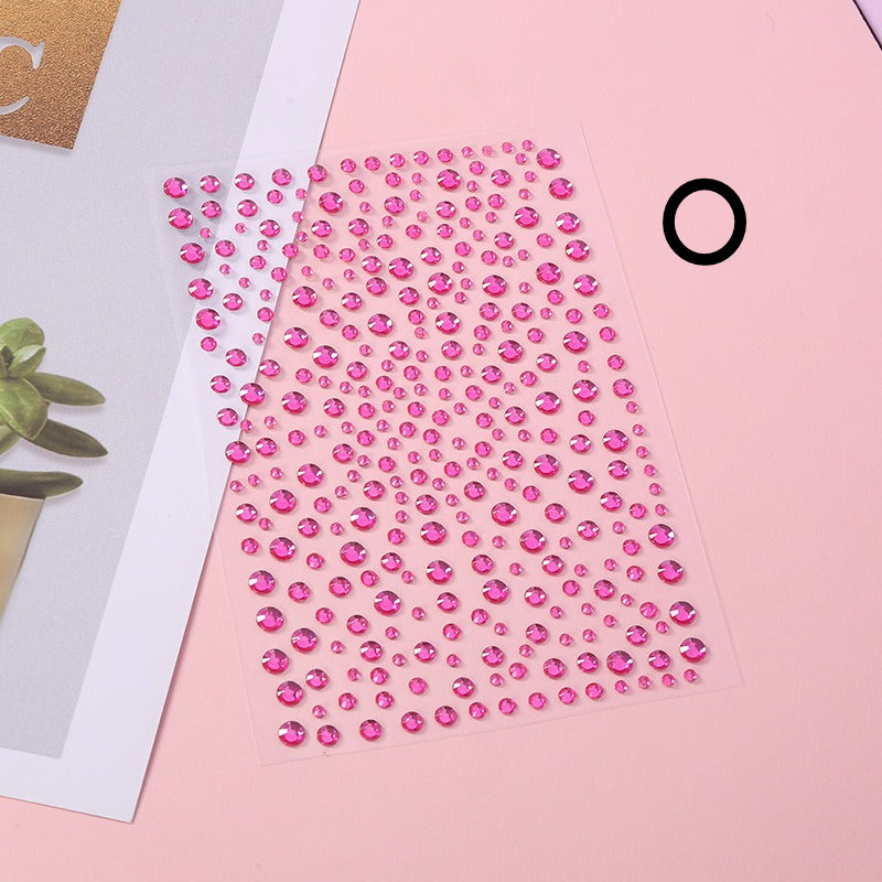 Self-adhesive rhinestone stickers with sparkling gem accents