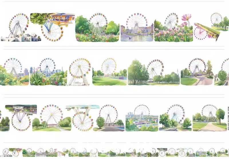 Ferris Wheel Spring & Summer PET Tape