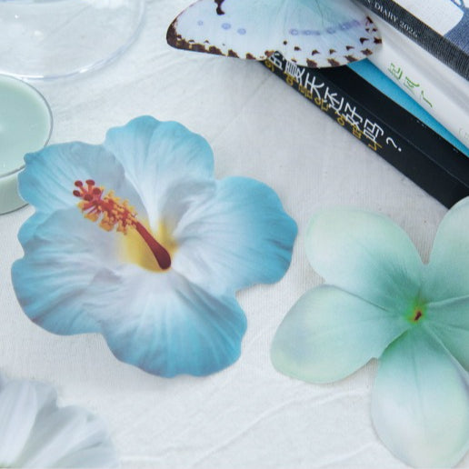 Botanical leaf bookmark cards with illustrated plant designs