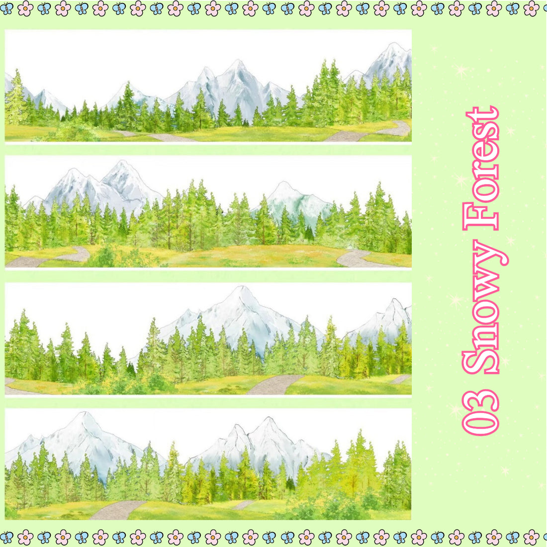 [シリーズ] 山と川の背景テープ
