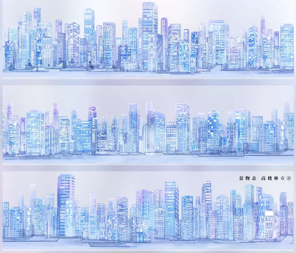 PET-Tape Night City Skyline 6cm | Stadtansicht