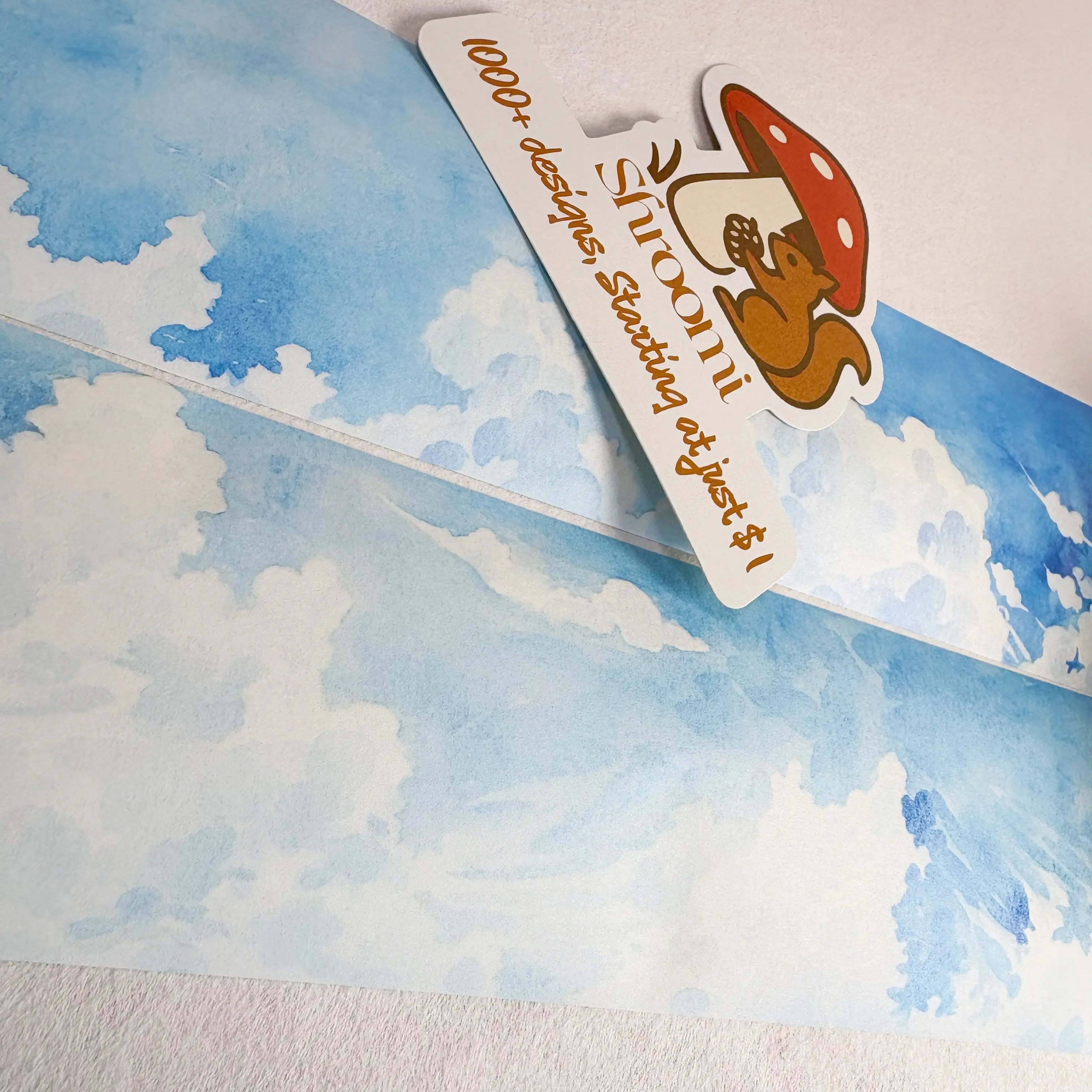 Falling Clouds Tape Falling Clouds Washi Tape – Dreamy Sky Cloud Decorative Tape for Journaling, Scrapbooking & DIY Crafts