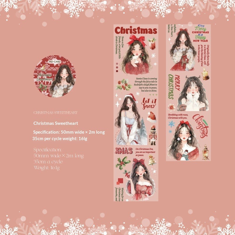 Christmas Island Series Matte PET Tape - 6 Designs Holiday Journaling Stickers