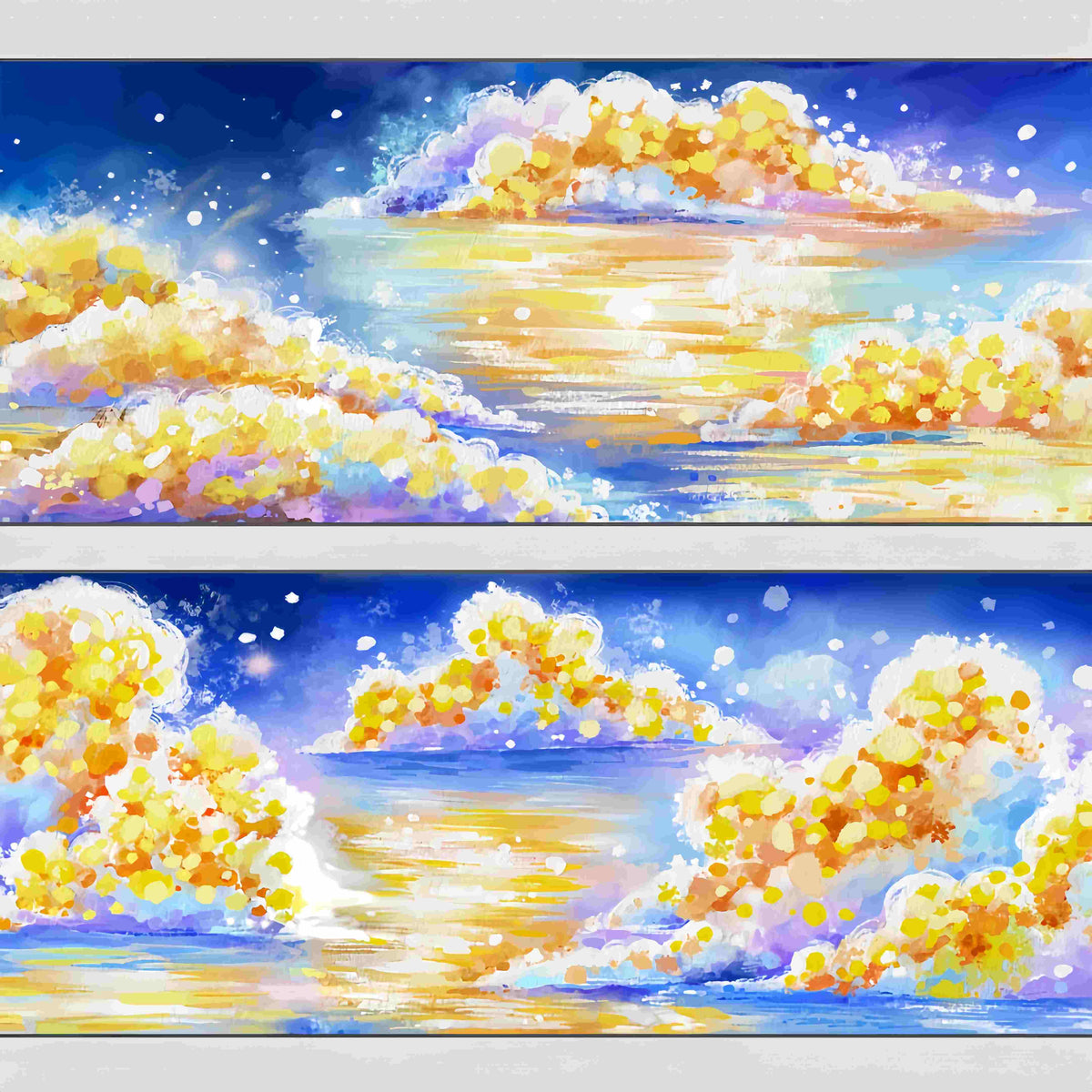 Sky Scenery PET Tape – clear blue daytime sky with soft white clouds