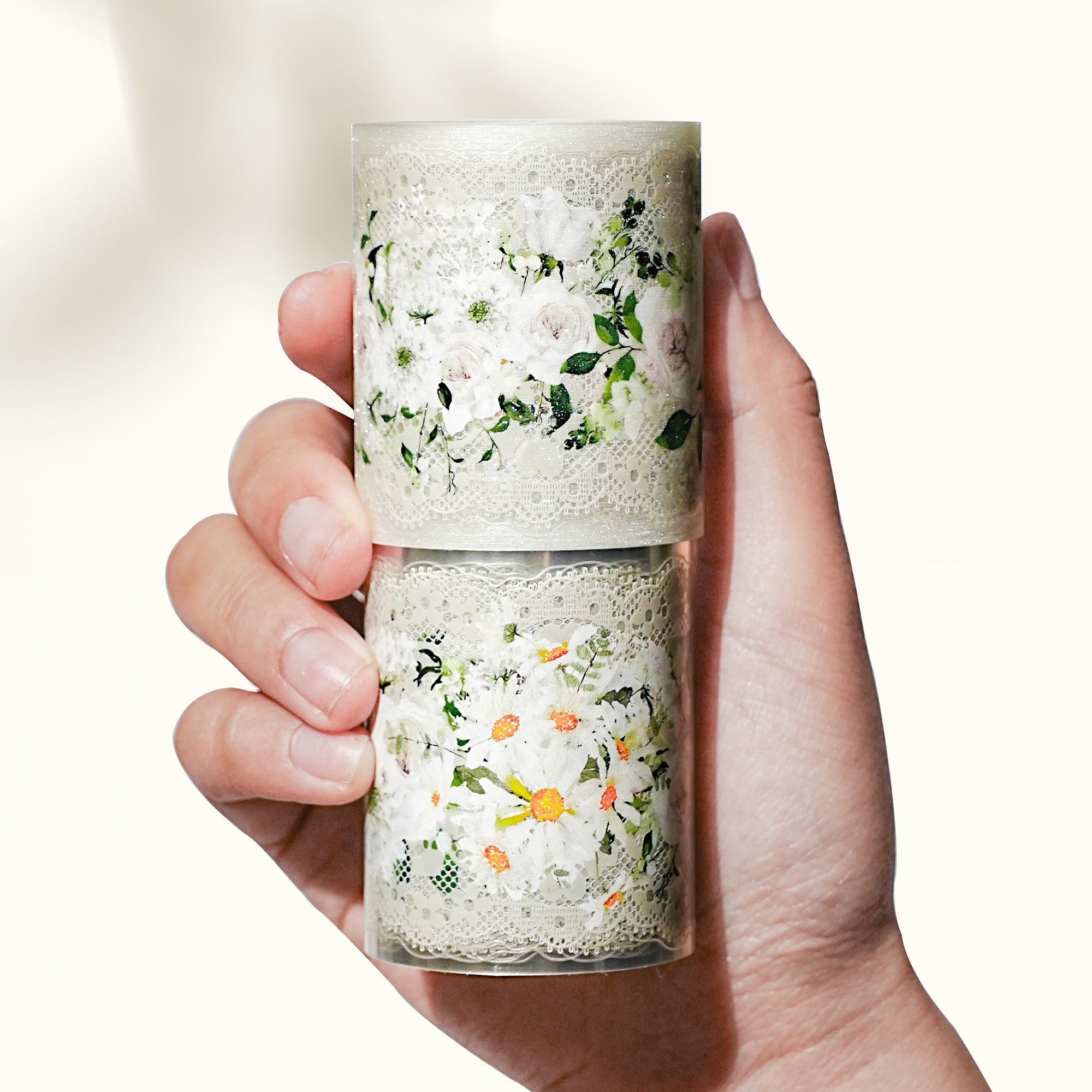 Pre-cut Petals en Blanc Wide PET Tape