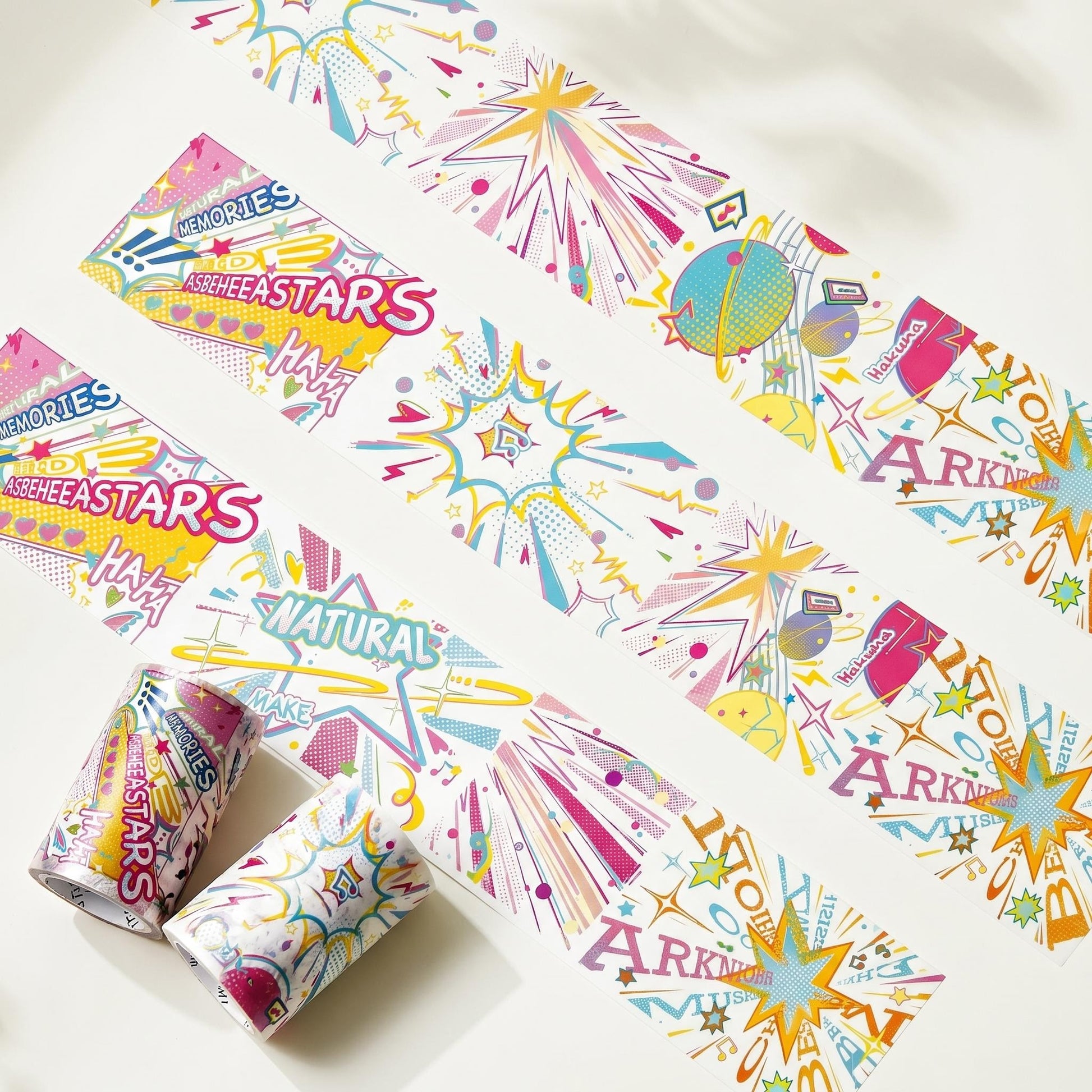Energy Max pop art decorative tape with bold text graphics