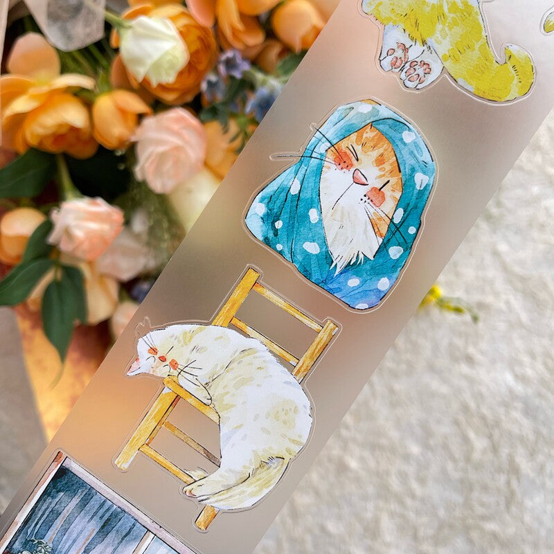 Cat-Themed PET Tape for journaling