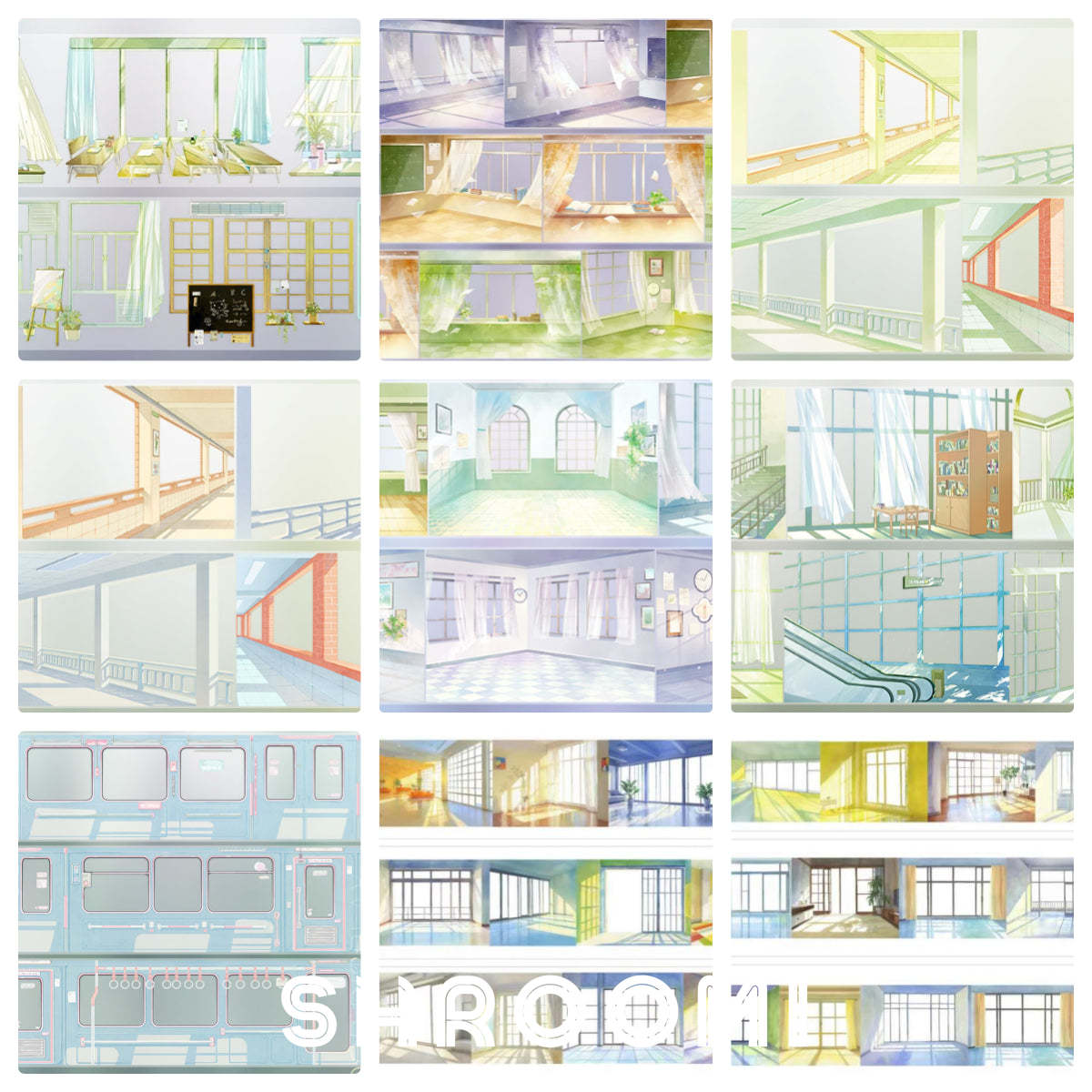 Windows & Corridor Collection Vol.1 - 9 Styles