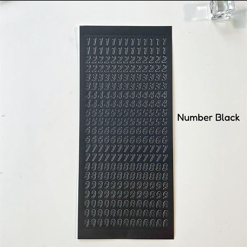 Foil letter and chain decorative stickers