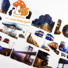 Rainy Night - Rainy Night Urban Scenery PET Tape