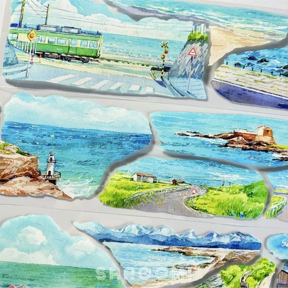 Sea Island Journal PET Tape Sea Island Journal Shell Gloss PET Tape | Summer Seaside Scenery