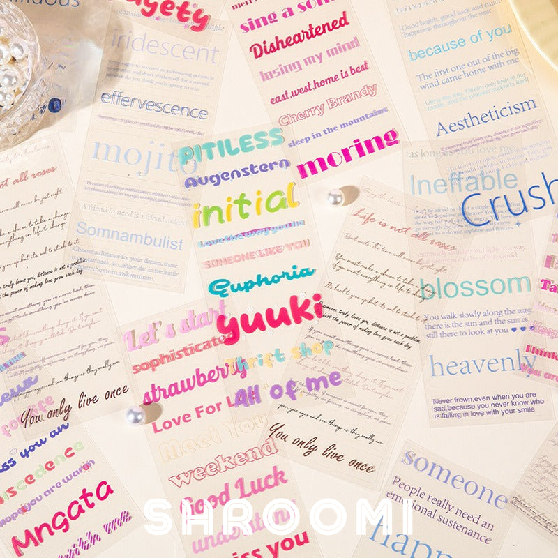Notes & Quotes PET Sticker Collection