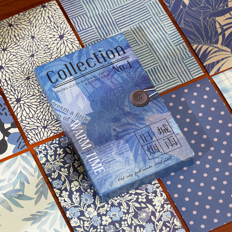 Close-up of vintage plaid scrapbooking paper design