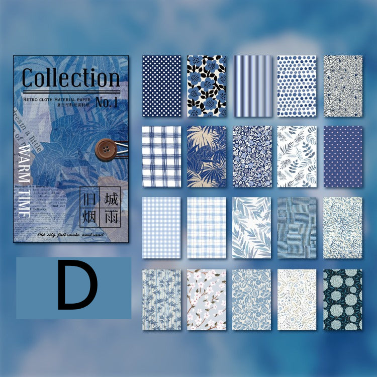 Vintage plaid pattern scrapbooking paper close-up