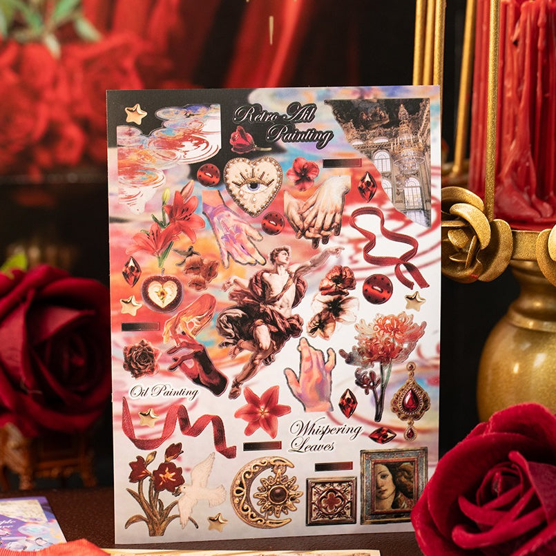 Gothic Red Rose Die-Cut Sticker Book