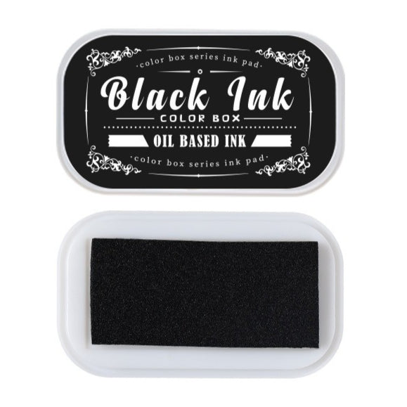 Vintage oil-based ink pad set with colorful retro label cases for rubber stamps, planners, tags, and paper crafts
