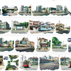 Machiya Street - Japanese Street Buildings PET Tape