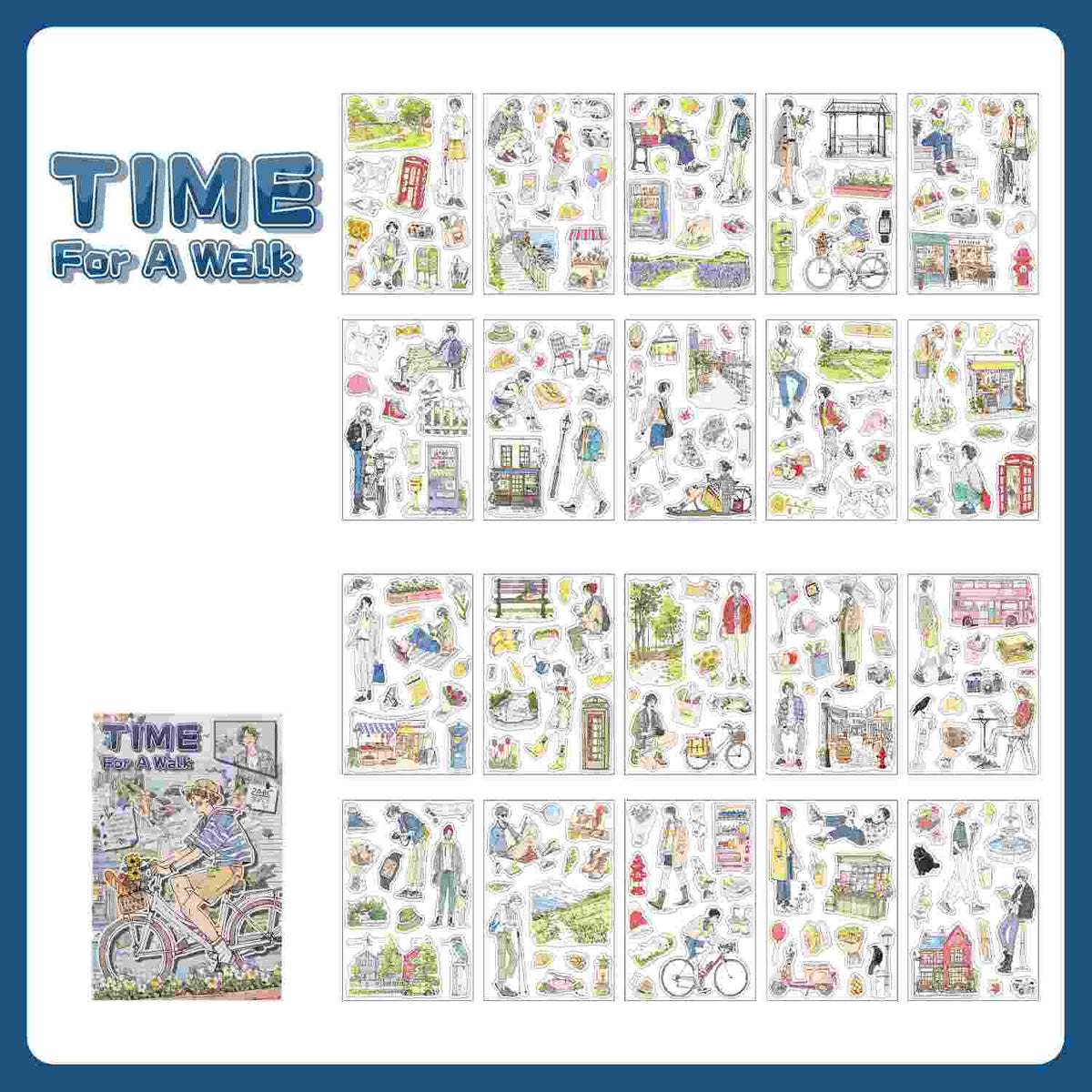 Full set of slice of life sticker book sheets