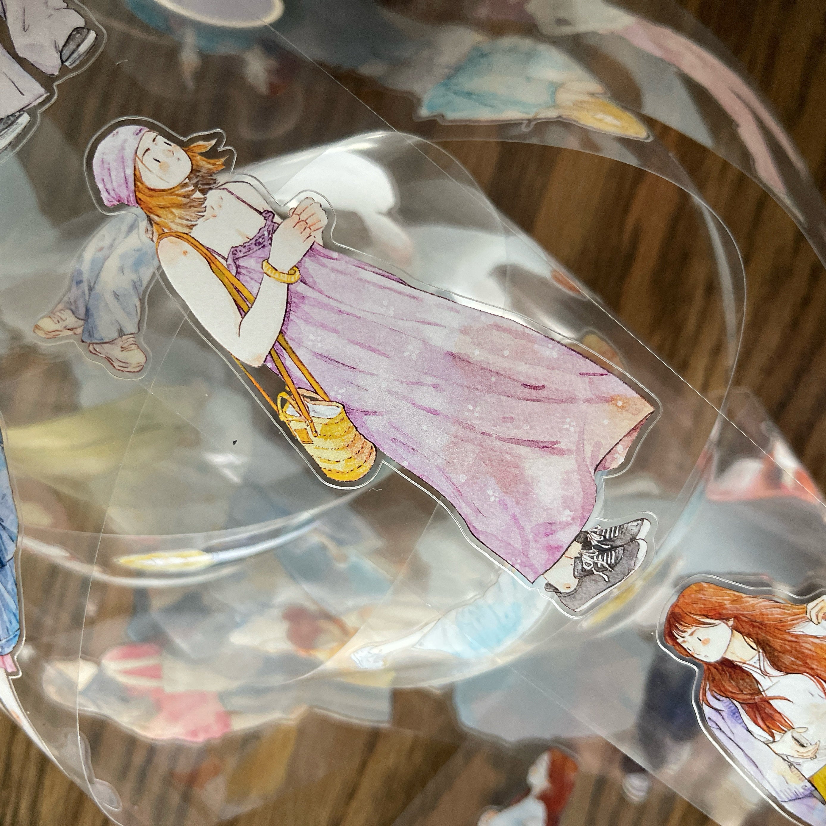 Free Spirit Girls PET Tape with illustrated girls