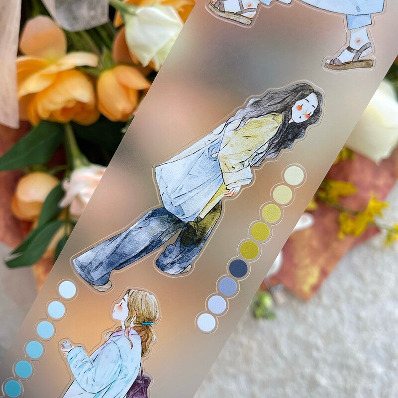 On-the-Go Girls PET Tape with illustrated girls