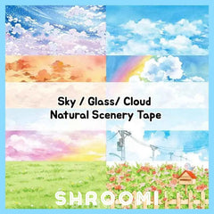 Landscape of Dreamy Scenery Washi Tape - 6 Styles Dreamy Scenery Washi Tape Set | Landscape Background Stickers