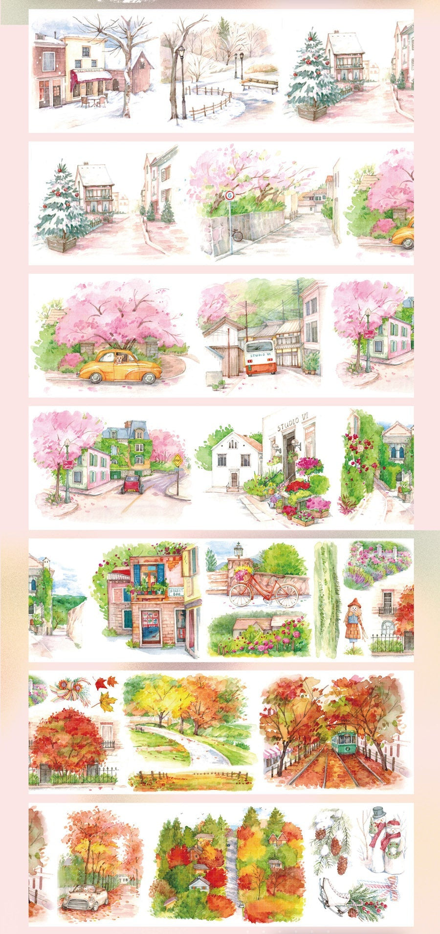 Seasons of the Street PET Tape Seasons of the Street PET Tape | Junk Journal