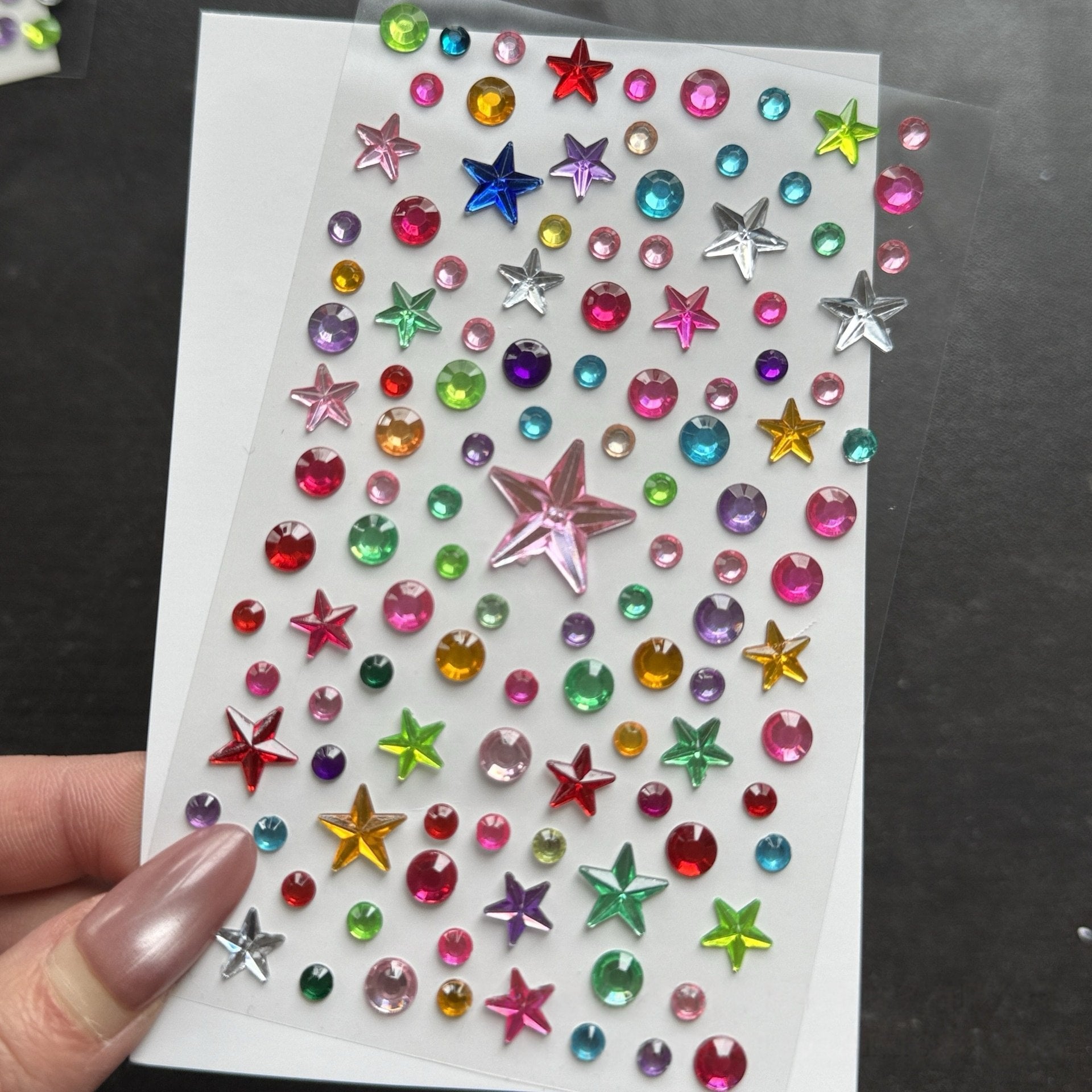 Moon, Star & Heart Gemstone Sticker Pack