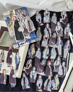 Stylish fashionista stickers for journaling, featuring various women in trendy outfits, from Shroomi.