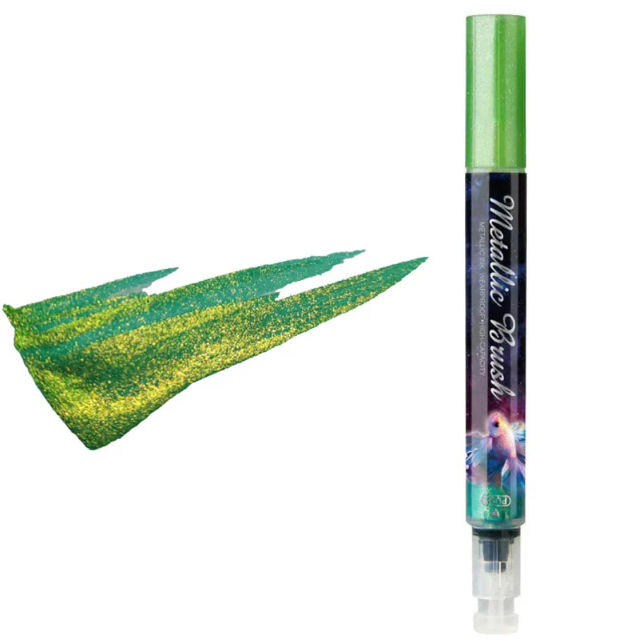 Metallic Glitter Brush Pens