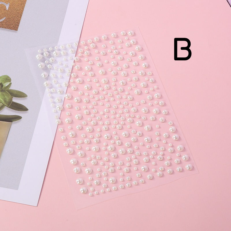 Self-adhesive rhinestone stickers with sparkling gem accents