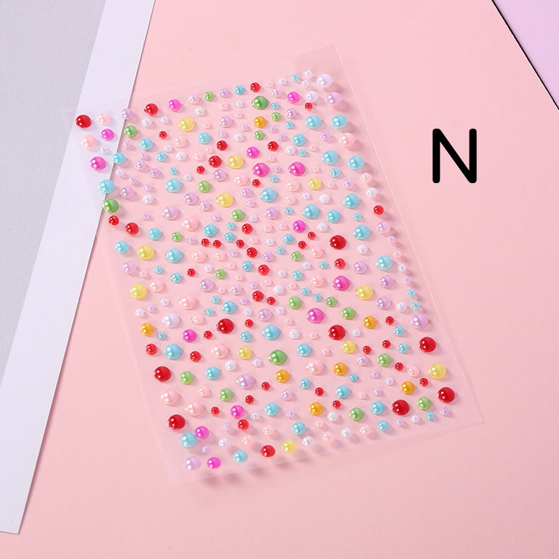 Self-adhesive rhinestone stickers with sparkling gem accents