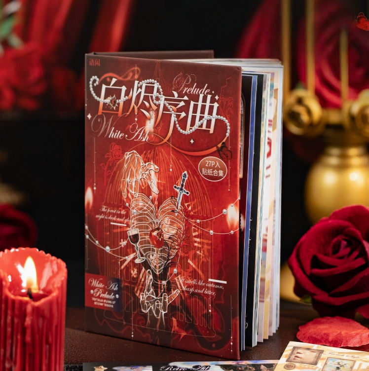 Gothic Red Rose Die-Cut Sticker Book