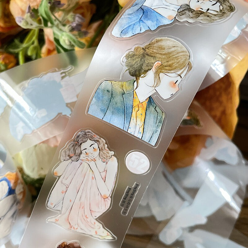 Quiet Moments PET Tape with calm illustrated girls