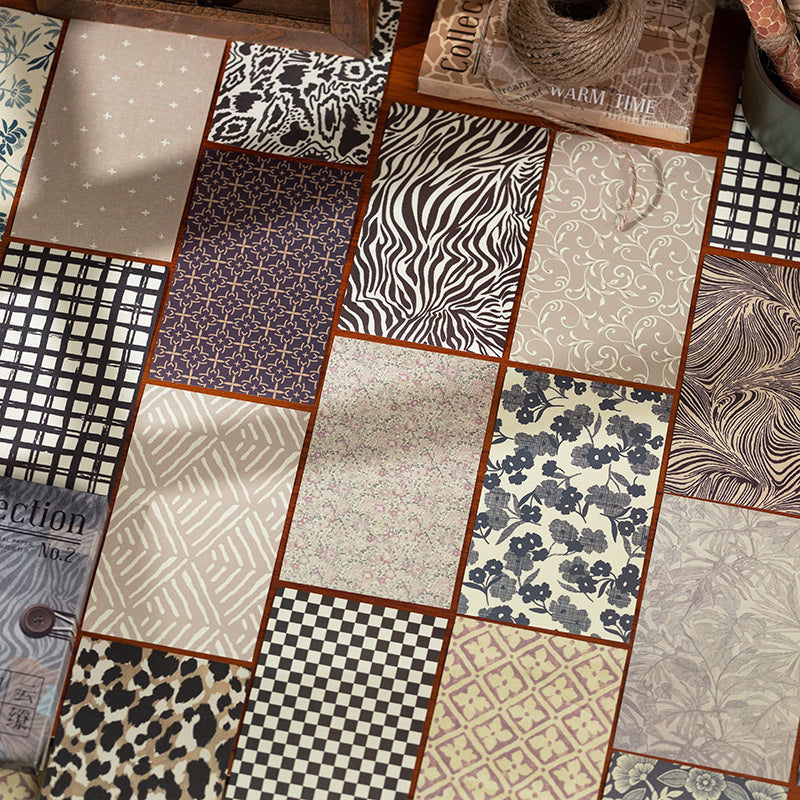 Close-up of vintage gingham check scrapbooking paper design