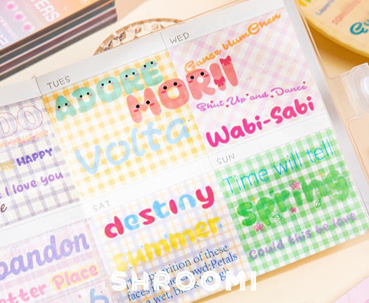 Notes & Quotes PET Sticker Collection