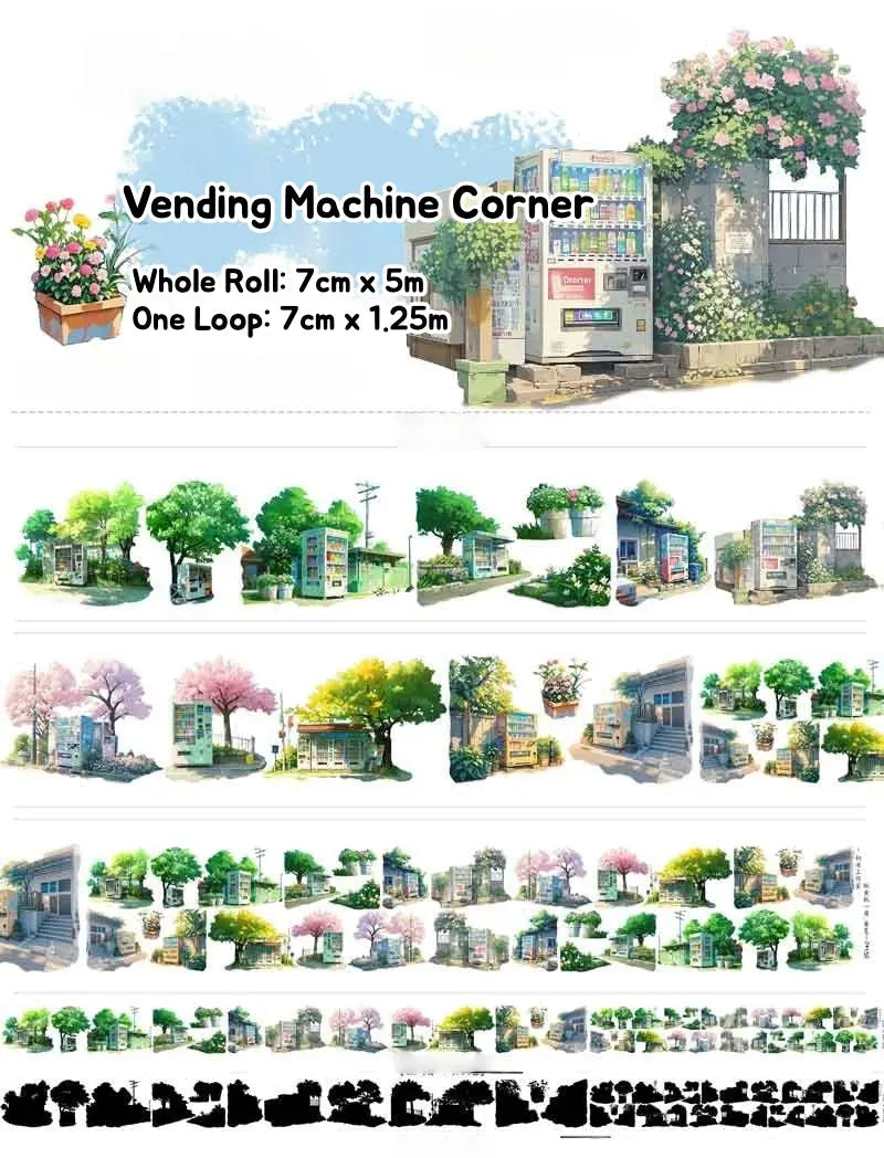 Vending Machine Corner - Street Vending Machine PET Tape Shroomi