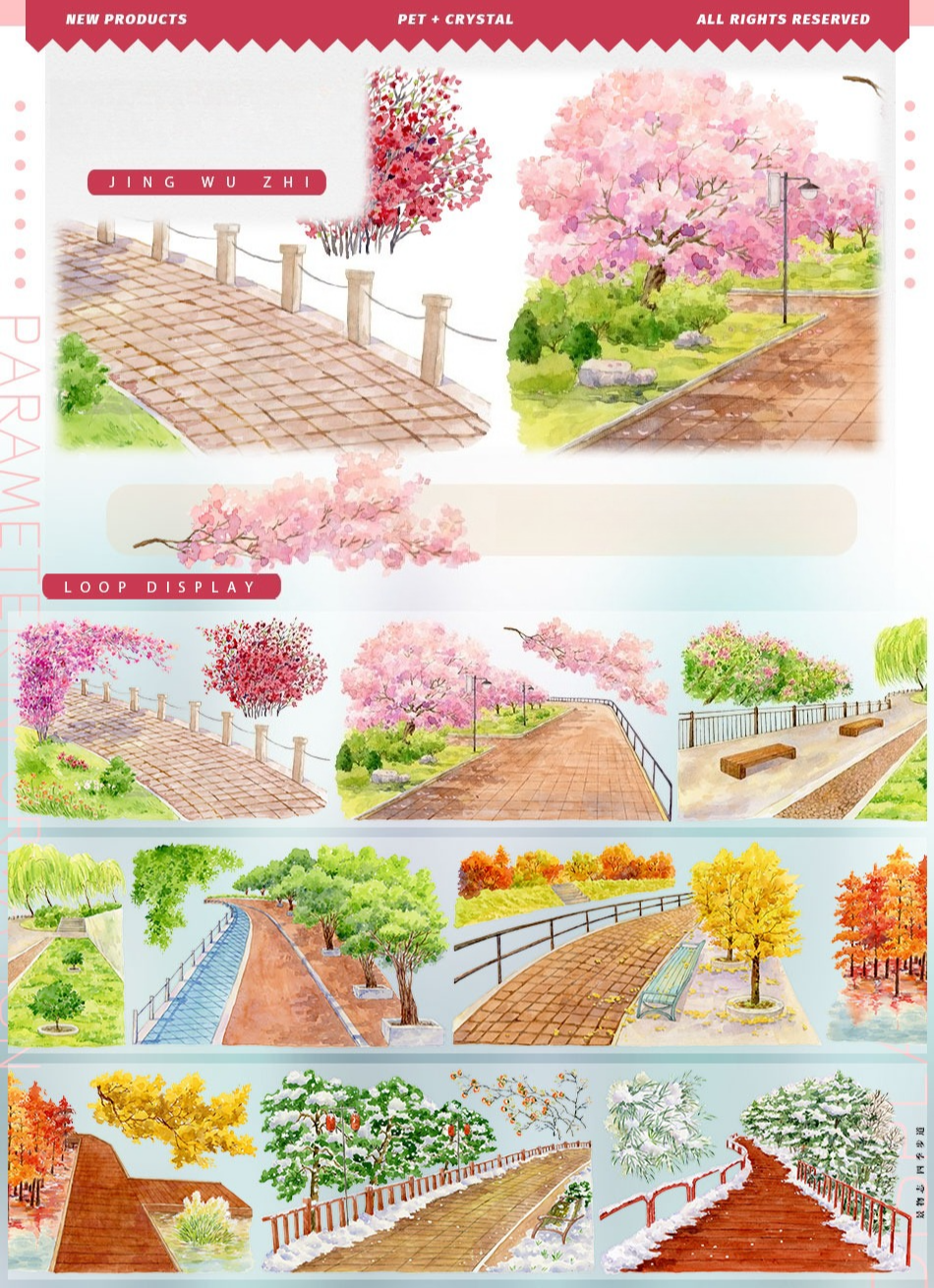 Four Seasons Path PET Tape
