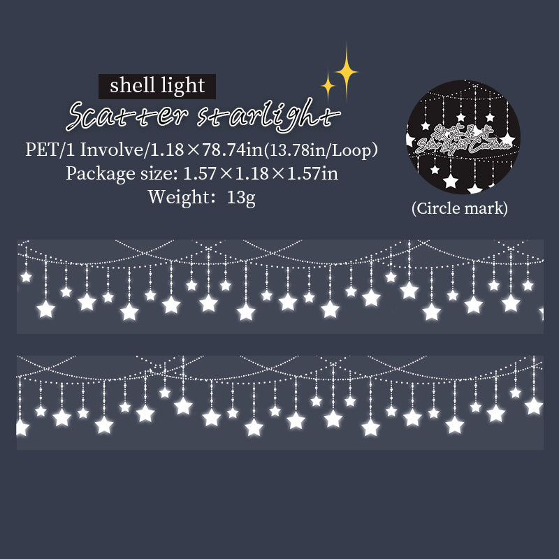 Scatter Starlight style: hanging white star garlands