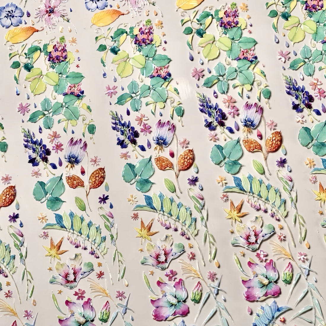 Through the Flower Mirror die-cut tape for journaling