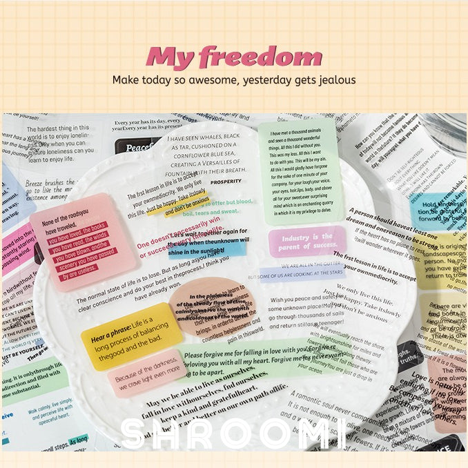 Unexpected Encounter English Sticker Collection Unexpected Encounter English Sticker Book – Aesthetic Text Stickers for Journaling & Planners