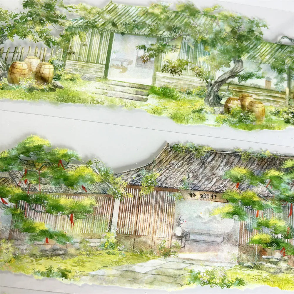 Countryside Cottage PET Tape Countryside Cottage PET Tape | Rustic & Chinese Scenery Sticker