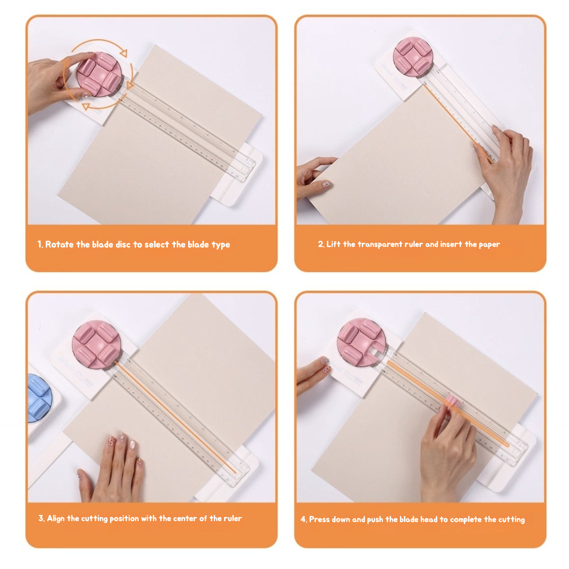 Crafty Cut 4-in-1 Paper Trimmer / Cutter Crafty Cut 4-in-1 Paper Trimmer Cutter for Journaling & Crafting | Straight, Wave, Perforate, Score