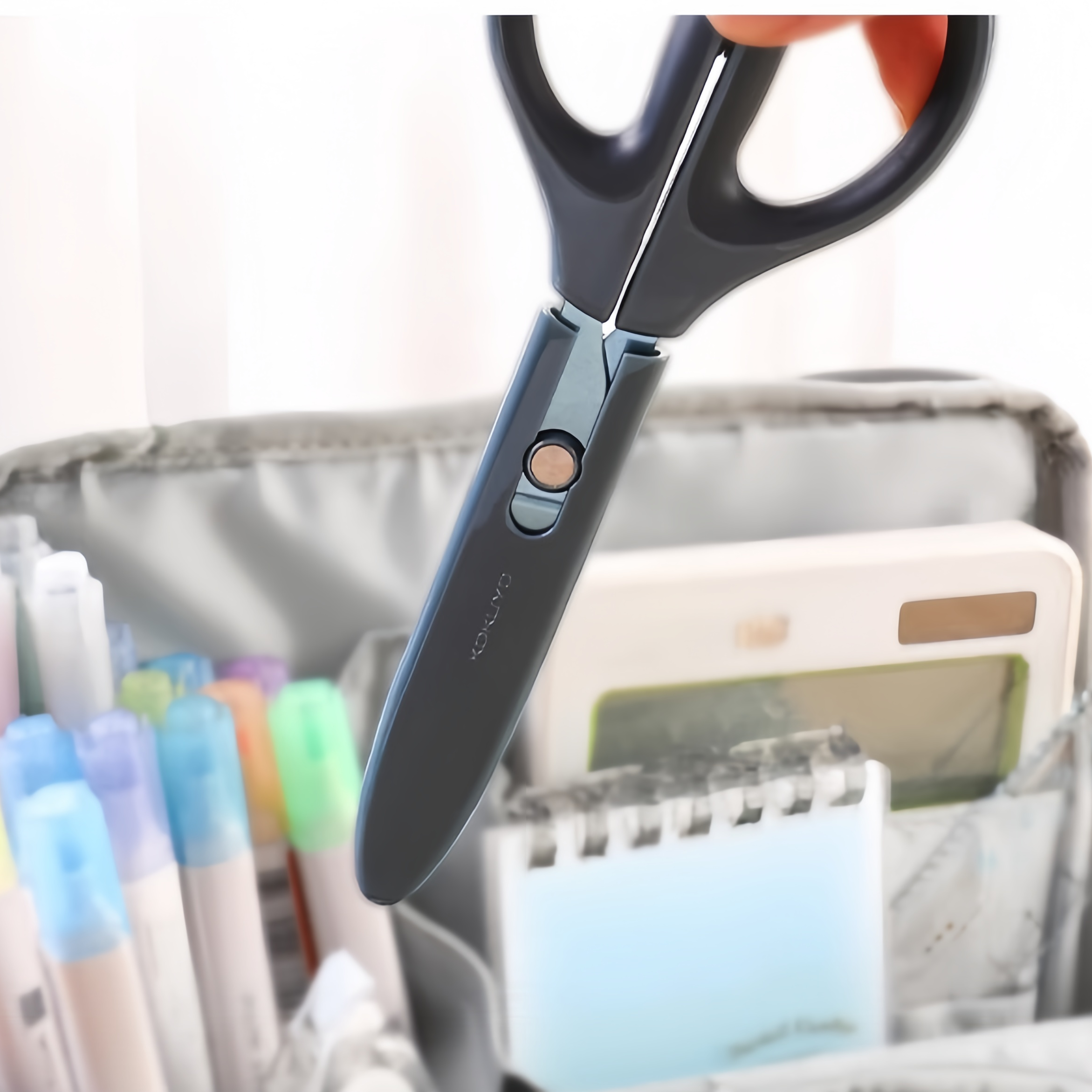 Smooth Cut Journaling Scissors Comfort Grip Journal Scissors | Coated Blades with Blade Cover | Craft & Planner Shears