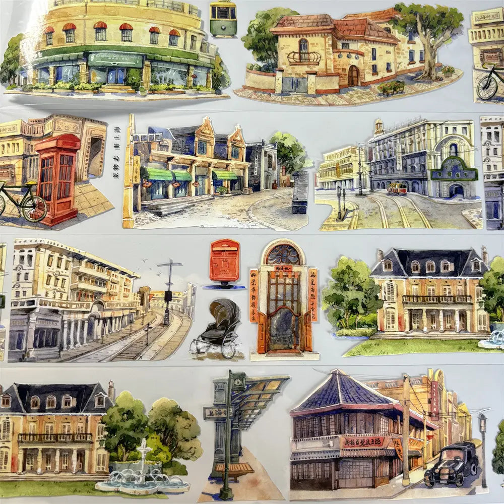 Old Shanghai PET Tape Old Shanghai PET Tape | Retro Chinese Cityscape & Scenery