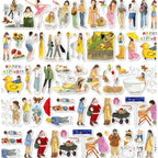 Life's Paces die-cut PET tape with lifestyle character stickers for scrapbooking at Shroomi