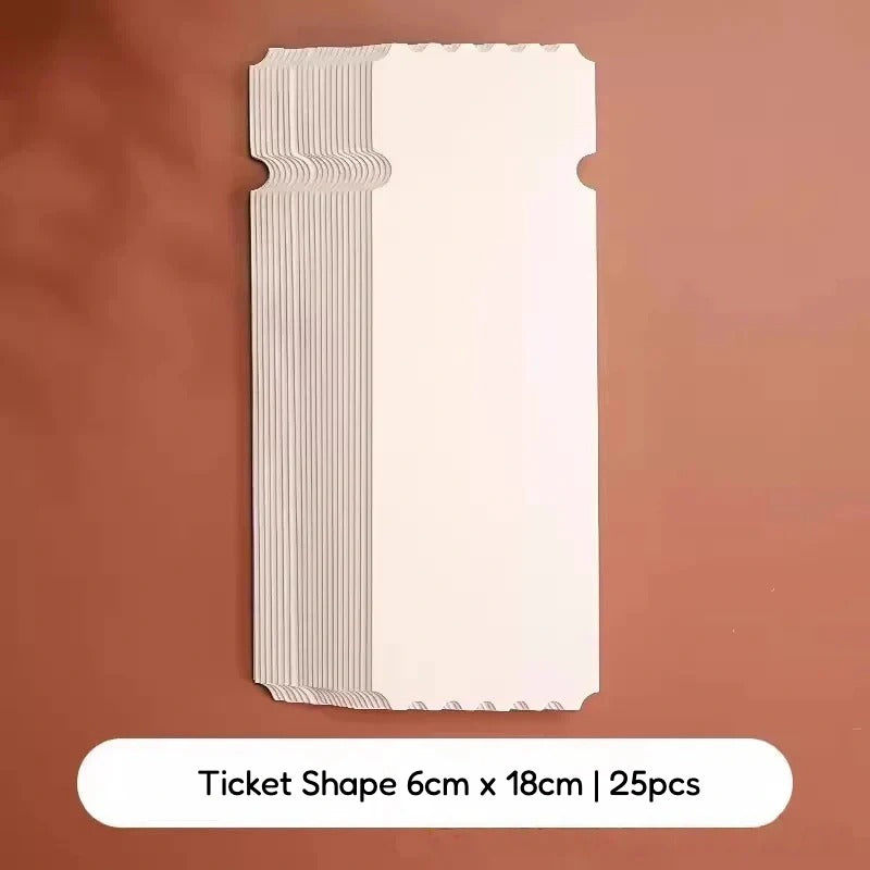 Blank Stamp & Ticket Shaped Watercolor Cards for Journaling