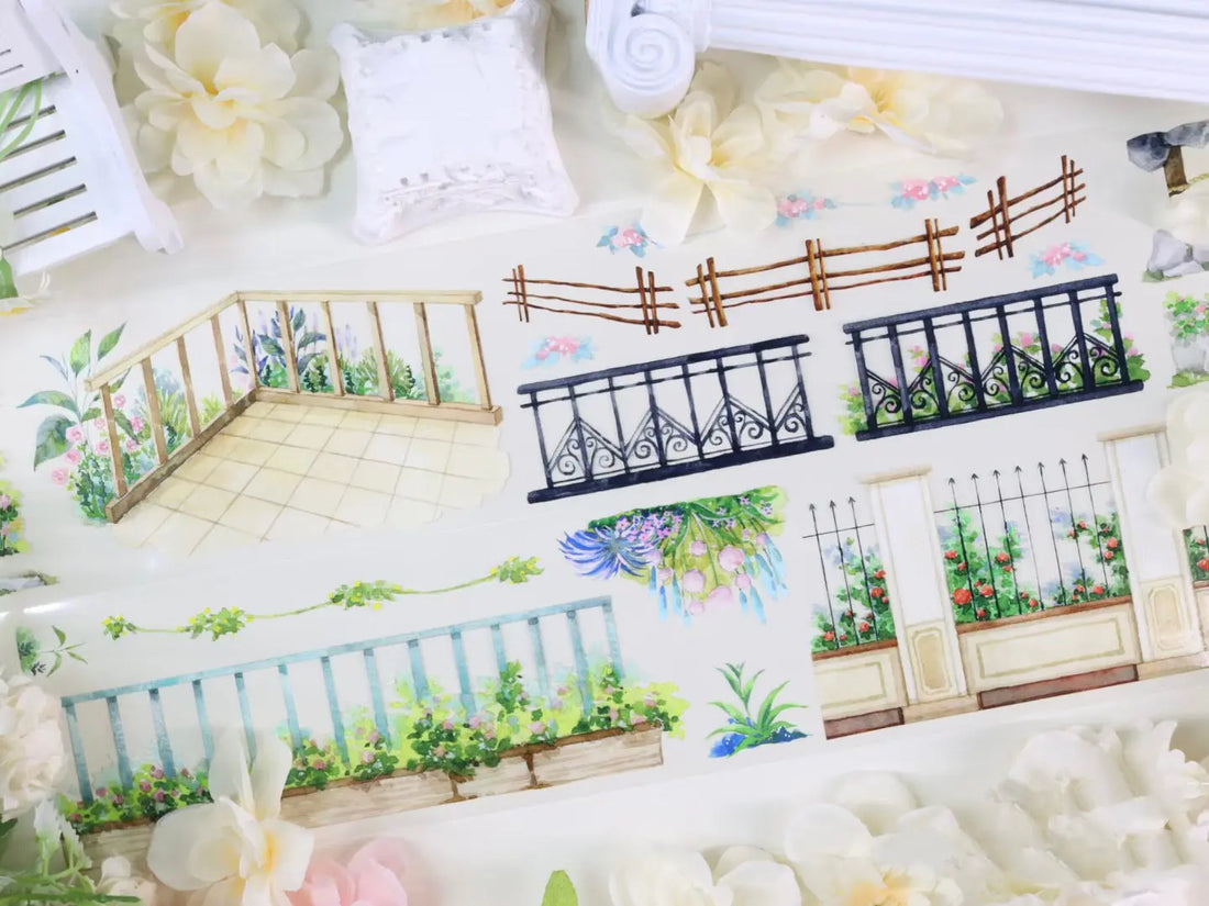 Walls & Fences PET Tape Walls & Fences PET Tape | Rustic Scenery & Collage Elements