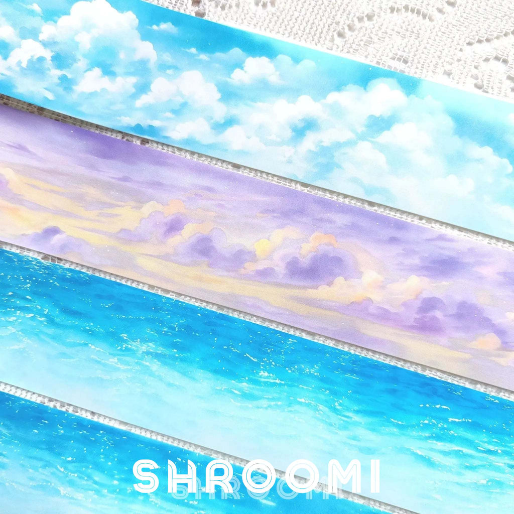 Sky Collection Vol.2 - One Loop/Whole Roll Sky Collection Vol.2 – Sunrise, Cloud & Twilight PET Tape Set for Journaling