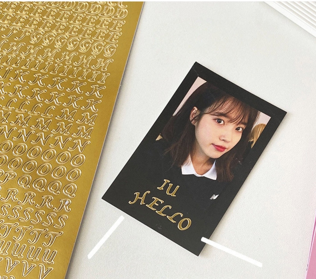 Foil Letter & Chain Decorative Stickers