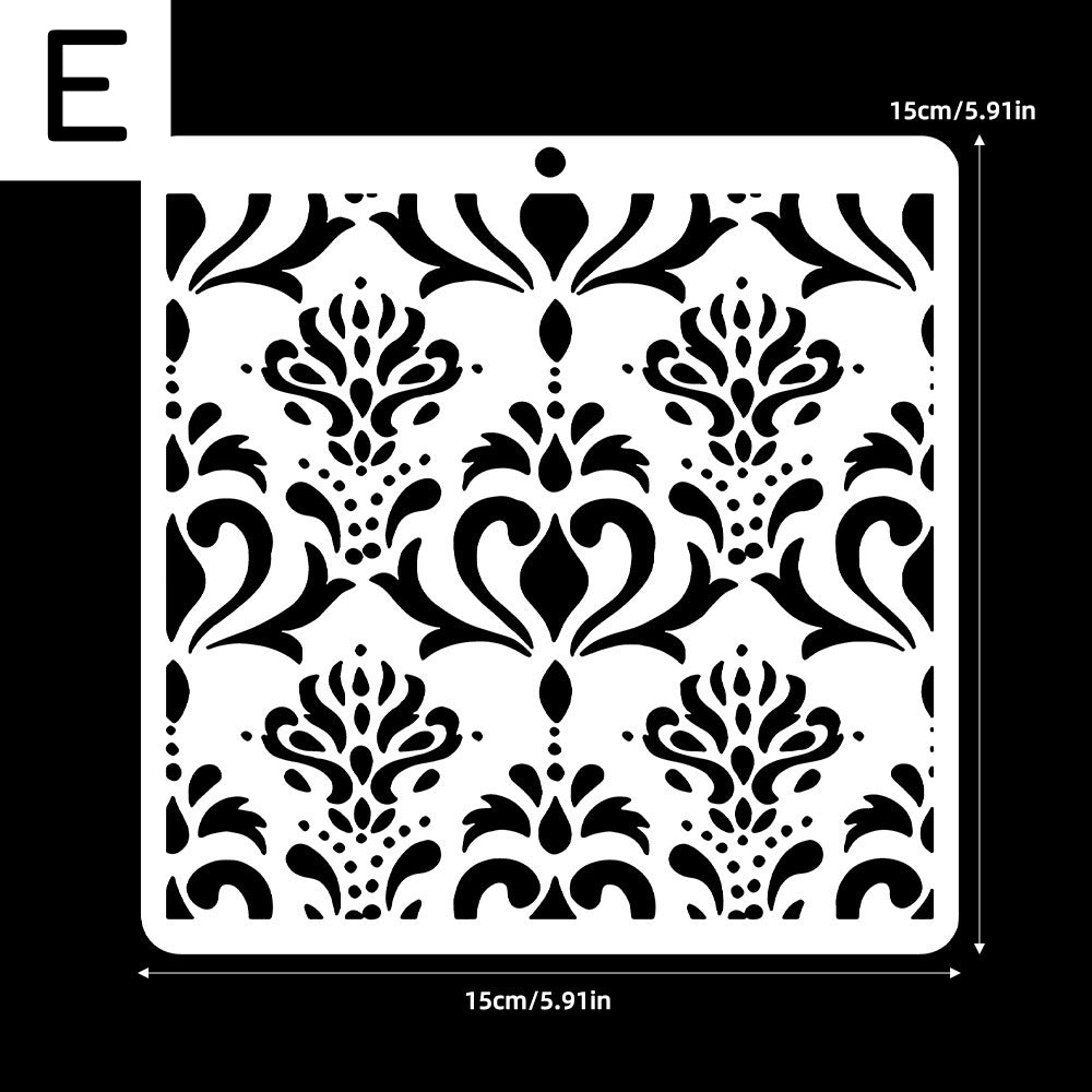 Monstera PET stencil template with leaf cutout pattern